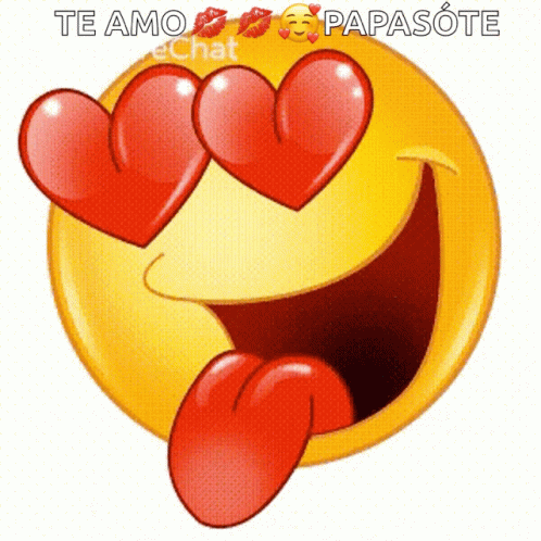blue smiley face on the white background with text that says, te amo e e paasote