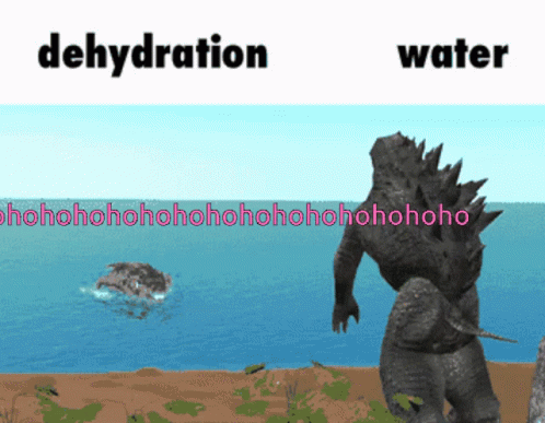 the words water and decay are depicted above an image of an evil creature