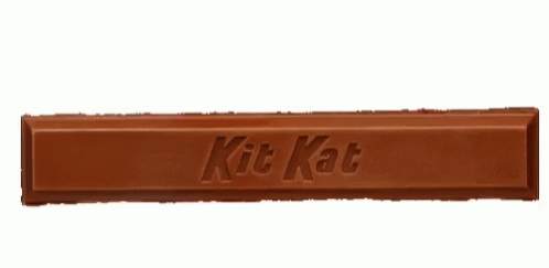 a blue marker for kit kat on a white background