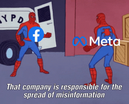 cartoon man in blue and orange outfit with words saying it is not important to understand that company is responsible for the spread of misfortion