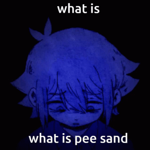 a poster with the words what is what is pee sand