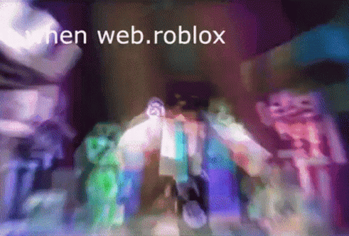 a blurry po shows the words men webb roblox