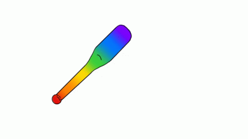 the image shows a baseball bat with colors of neon