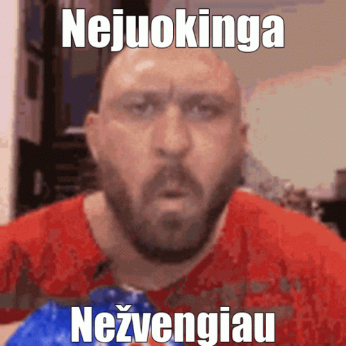 an ad with the text nejjevokinga in a blurry image of a man