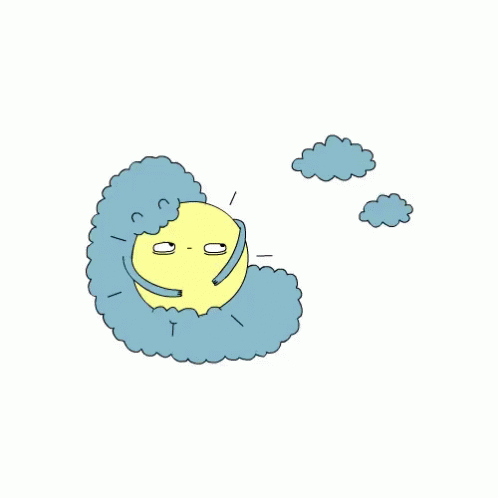 a blue, cartoonized face is floating in the air