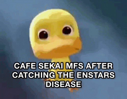 an odd cartoon with words saying cafe seki ms after catching the entanglers disease