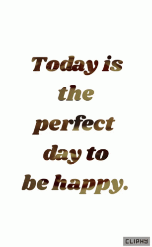 a po with an inscription that reads today is the perfect day to be happy