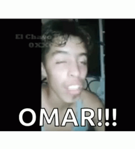 an old po with the words omar in front of him