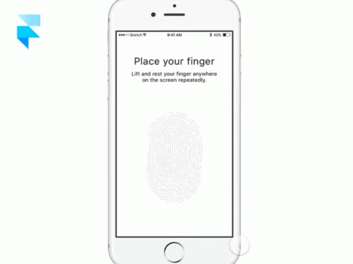 the fingerprint app on a smartphone