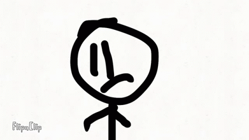 this is a stick figure of an upside down man
