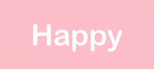 a text with the words happy in front of it