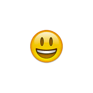 a blue round emoticon with smiley face