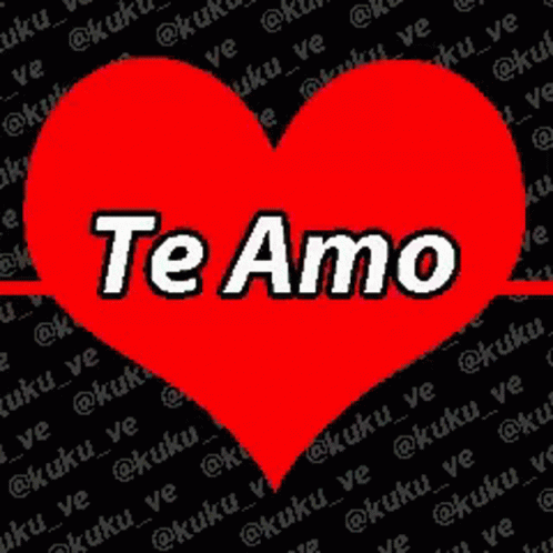 the words te amo painted on a heart