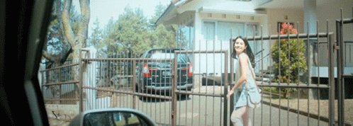 a scene from the movie, inside a car's door