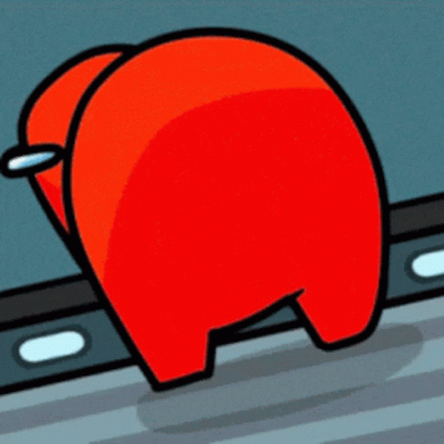 an animated blue elephant standing in front of a mirror