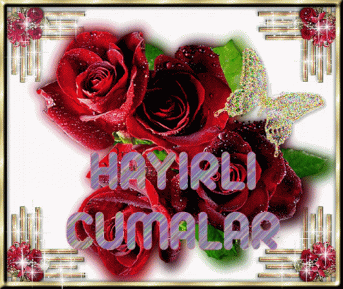 a pograph of roses that say happy birthday cumamar