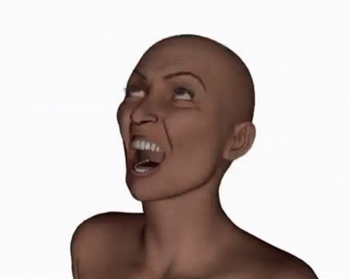 a digital image of a person making a funny face
