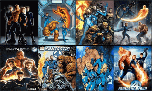 an image of different characters and their origins in fantastic four