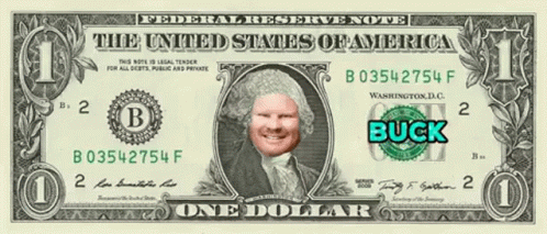 a one dollar bill with the president