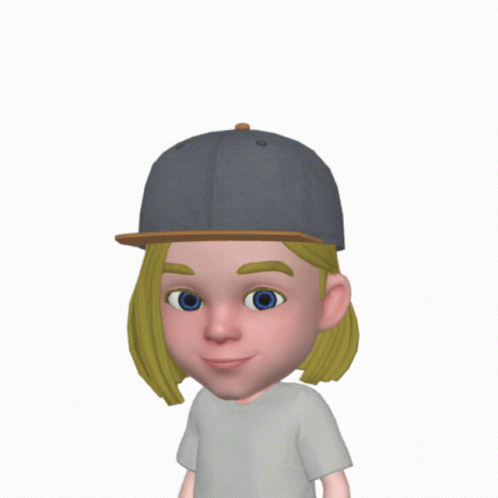 a cartoon image of an avatar, wearing a baseball cap