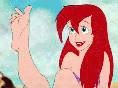 the animated avatar from walt's the little mermaid is pointing