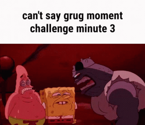 cartoon characters and text saying it can't say grig moment challenge minute 3