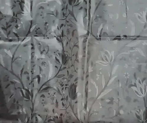 the tiles are made with floral designs on them