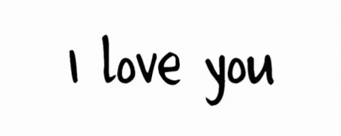 i love you hand drawn message