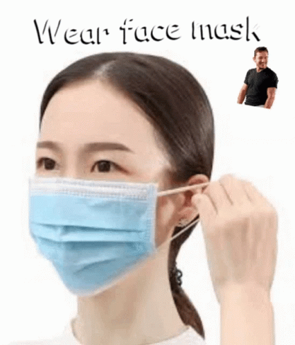 a woman wearing a face mask covering her mouth