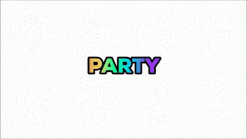 a logo design for party on a white background