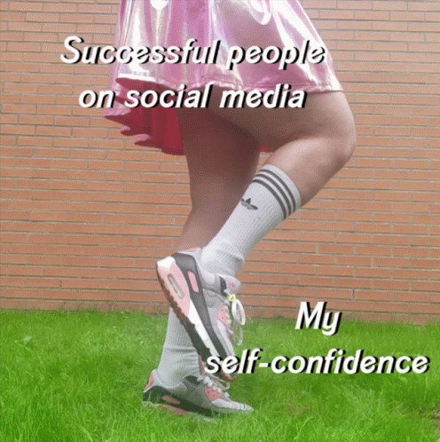 a poster advertising self confidence in soccer, with the caption says successful people on social media my self - confidentness