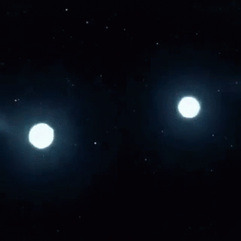 several bright objects in the dark sky