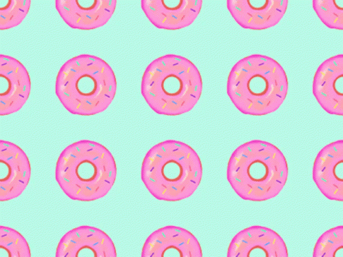 a wall that has many donuts all over it