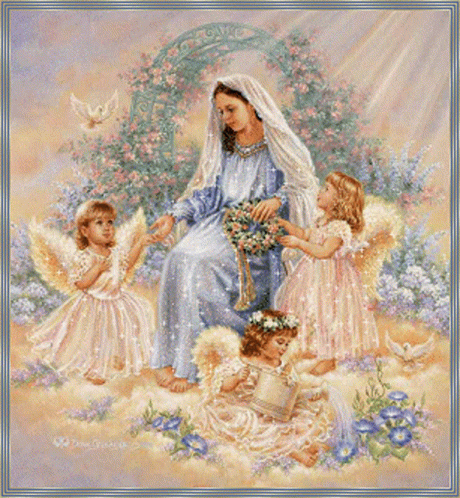 an image of the mother and two children