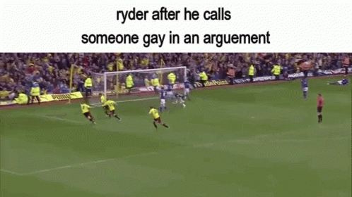 soccer player after he calls someone gay in an argument