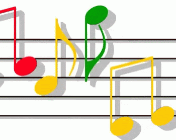 a musical note with two musical notes