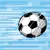 a black and white soccer ball in a wooden floor
