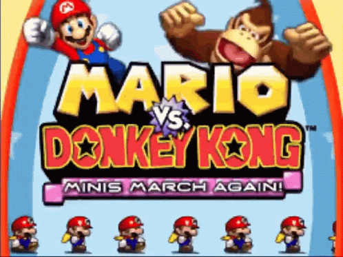 mario and donkey kong is shown on the nintendo game