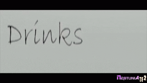 the words drinks are written on a piece of paper
