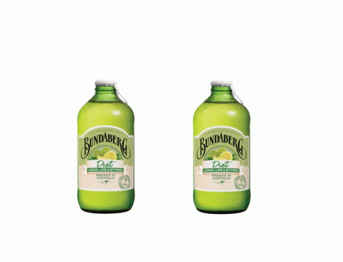 two green beverages on a white background