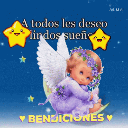 the message in spanish is an angel with blue wings