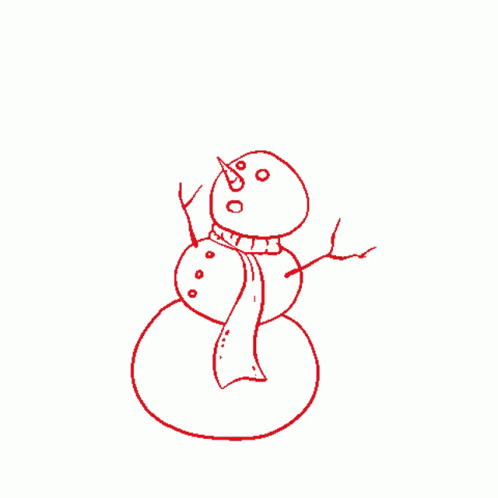 a picture of a snowman with a scarf on