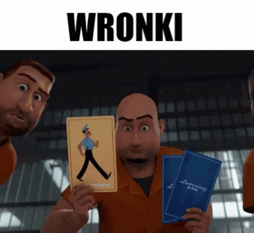 three animated men hold up pictures of themselves