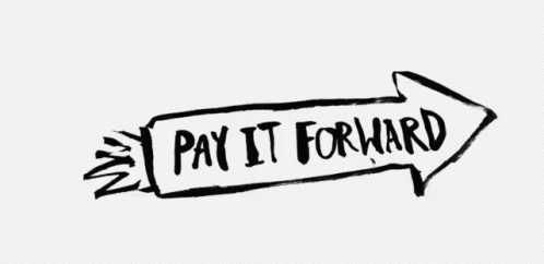 this is an illustration of a pay it forward sign