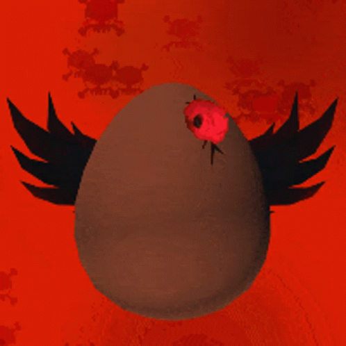 a digital painting of an egg with wings