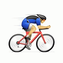 a person riding a bike on a white background