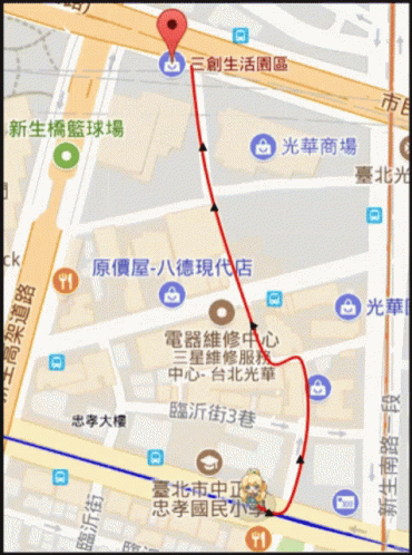 a map with directions in chinese and english