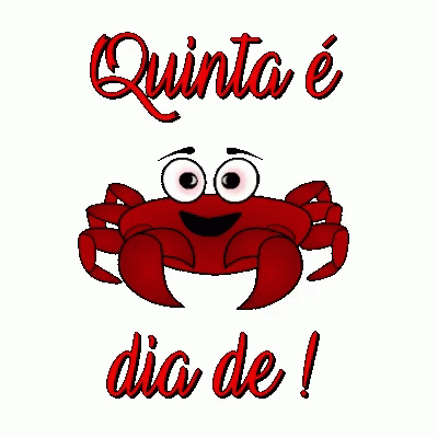 a blue crab smiling and words quinta e dio de