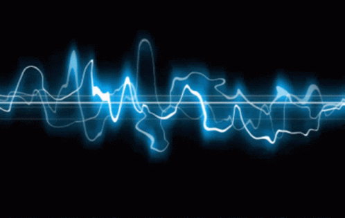 abstract sound wave on a black background