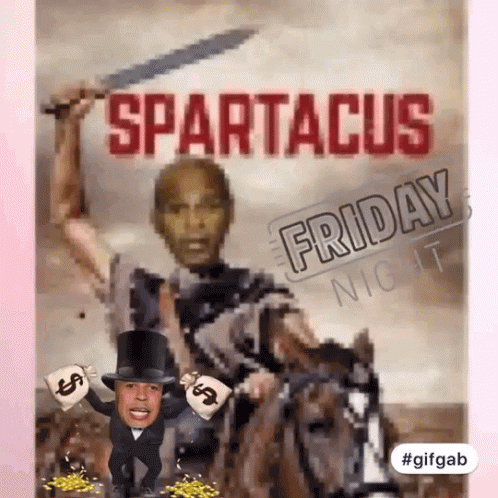 a po with the caption spartacus friday into friday